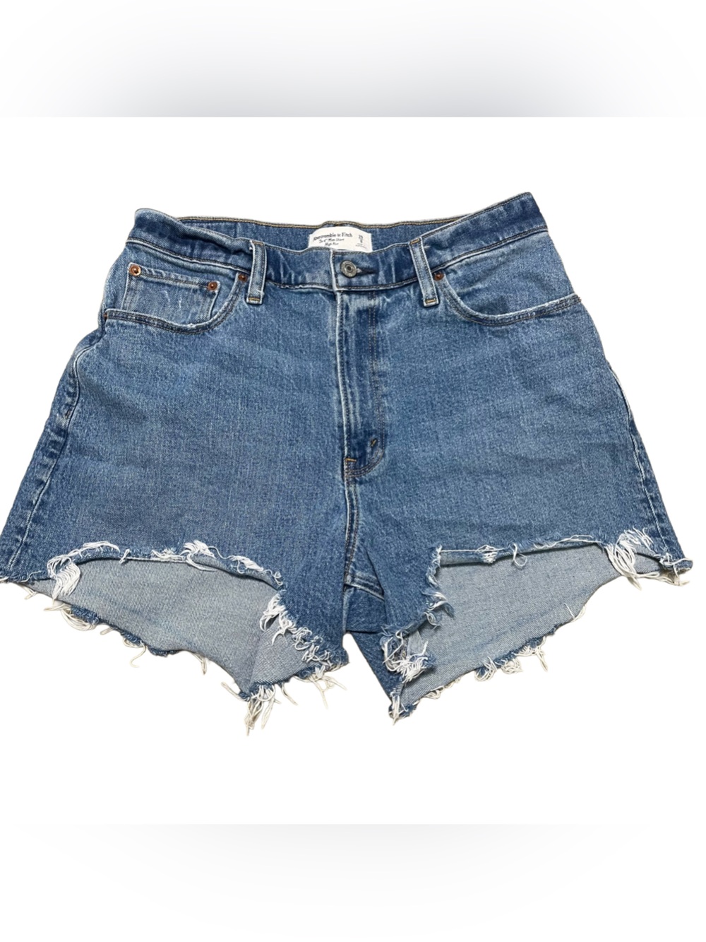 Abercrombie & Fitch The 4” Mom Short High Rise Denim Shorts